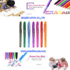 Plastik Tüp Çok Renkli Kaybolan Mürekkep Silinebilir Mürekkep Kalemleri